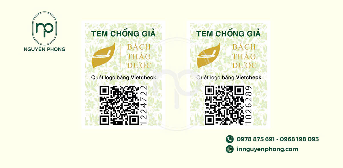 Nền hoa văn trên tem vỡ bảo hành